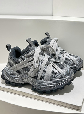 儿童鞋男童鞋子2025新款运动鞋春秋季网面暴走鞋透气女童老爹鞋潮