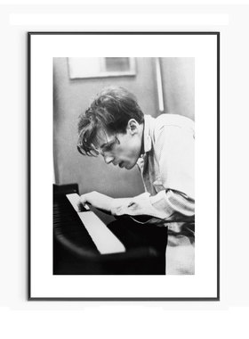 Glenn Gould古尔德挂画古典钢琴家音乐家琴房装饰画黑白名人海报