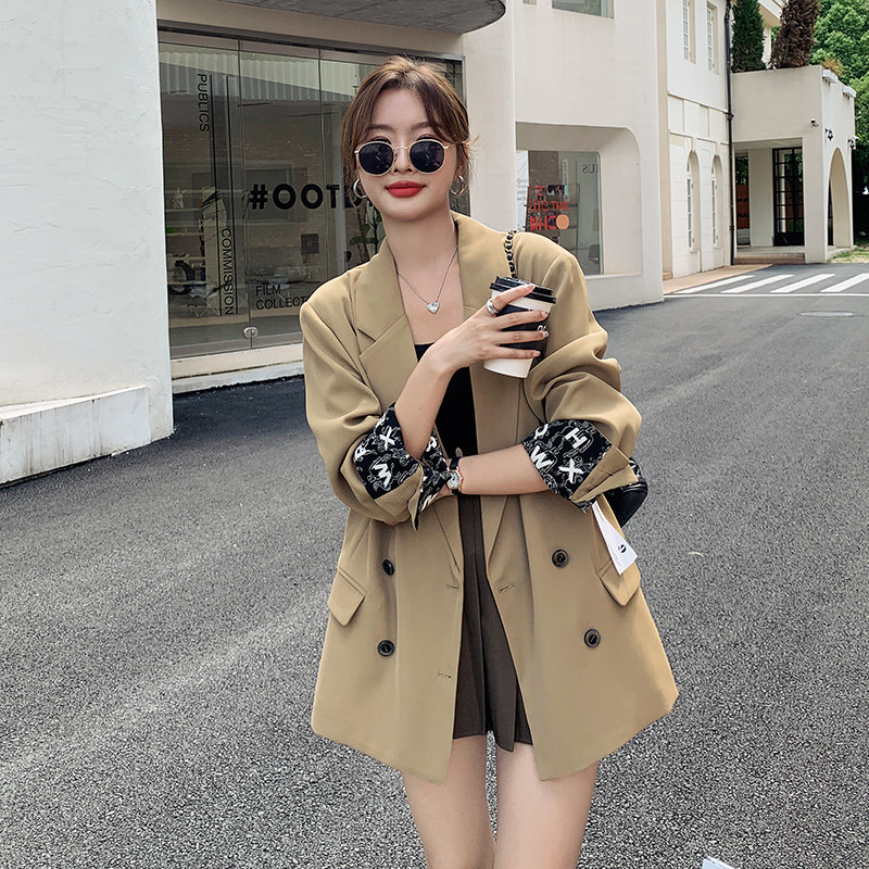 休闲小西装外套女春秋设计感小众2025新款高级感炸街气质慵懒西服,女装西装,浙宝287