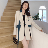 【加色+加码】前开叉+飘带撞色设计款小西装Z287-2202-P115，商品下架区，浙宝287
