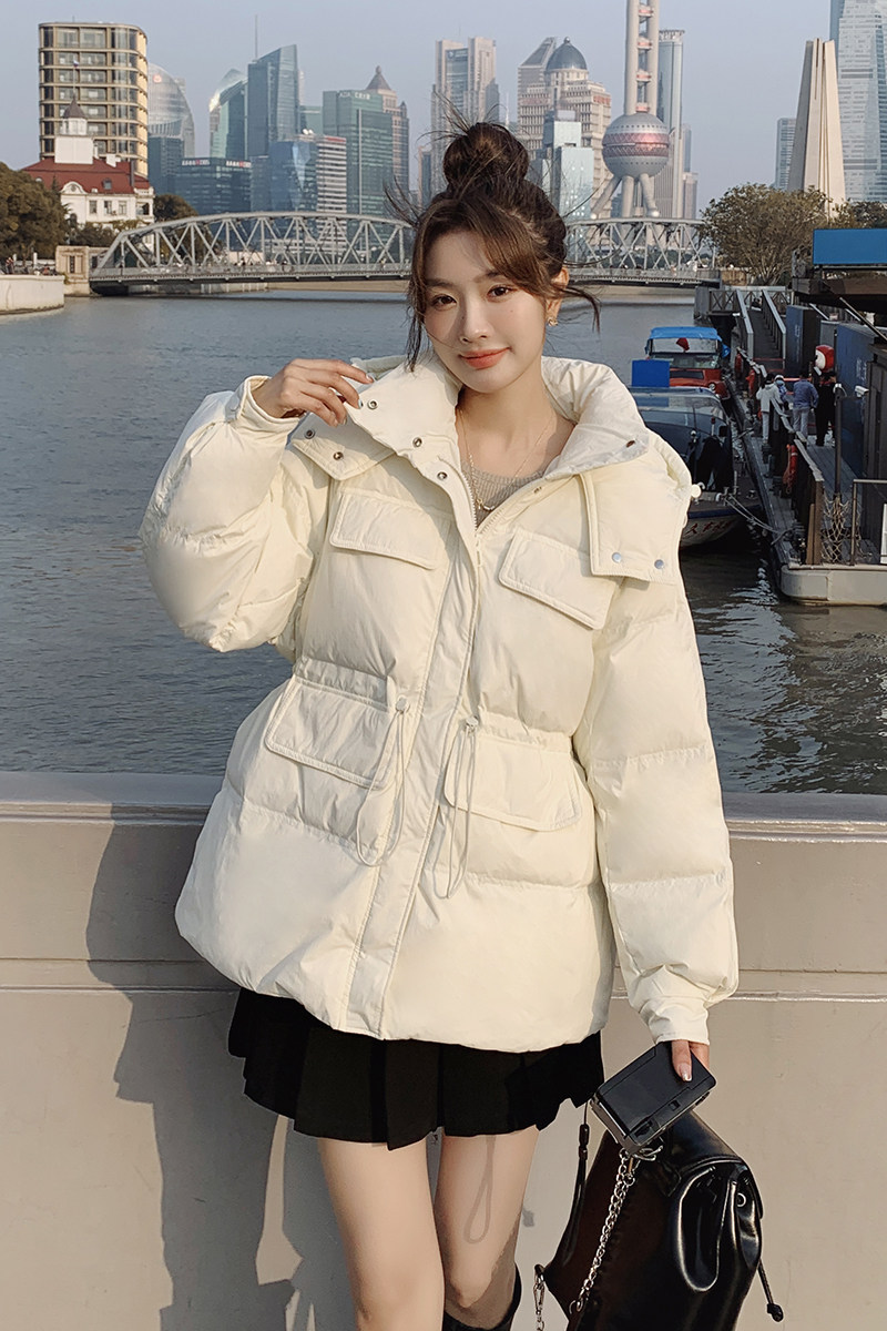 冬季新款！中长款显瘦减龄连帽羽绒服287-F8801-P210-K318-50,女装羽绒服,浙宝287