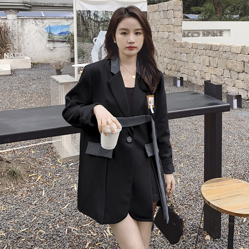 【现货】前开叉+飘带撞色设计款小西装Z287-2202-P115,女装西装,浙宝287