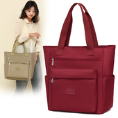 单肩包包女包大容量拖特包时尚 休闲手提包女式 短途旅行包大包