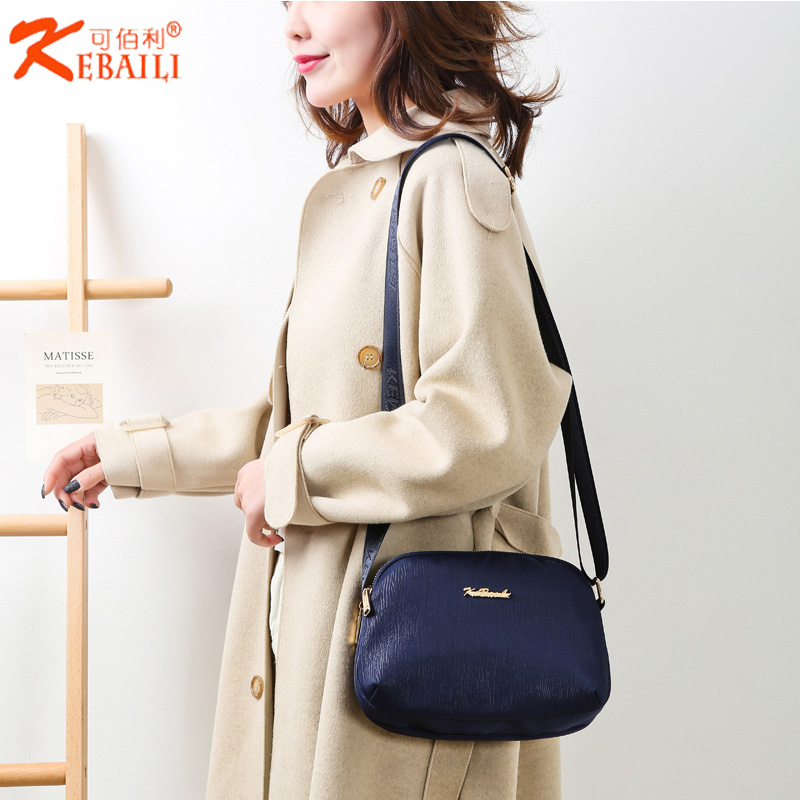 可佰利2023新款帆布包斜跨包女中年女包妈妈包尼龙牛津布单肩包小