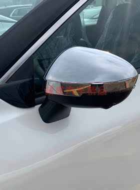 适用20-23款日产JUKE后视镜盖装饰亮壳juke倒车镜保护罩碳纤黑色