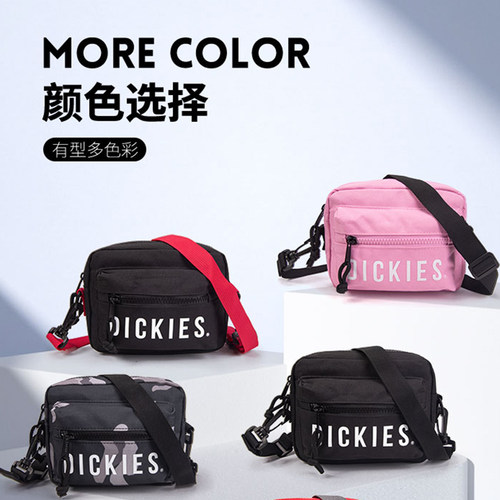 Dickies 撞色百搭款肩带可拆卸拉链包单肩斜挎包迷你相机包情侣款