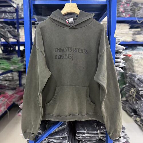 ENFANTS RICHES DEPRIMES经典字母印花重磅宽松洗水做旧套头卫衣
