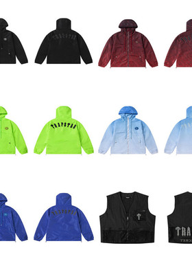 外贸Trapstar秋季新款冲锋衣户外运动宽松男女情侣外套风衣夹克潮