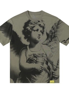 THAT'S A AWFUL LOT OF COUGH SYRUP天使印花宽松纯棉男女短袖潮