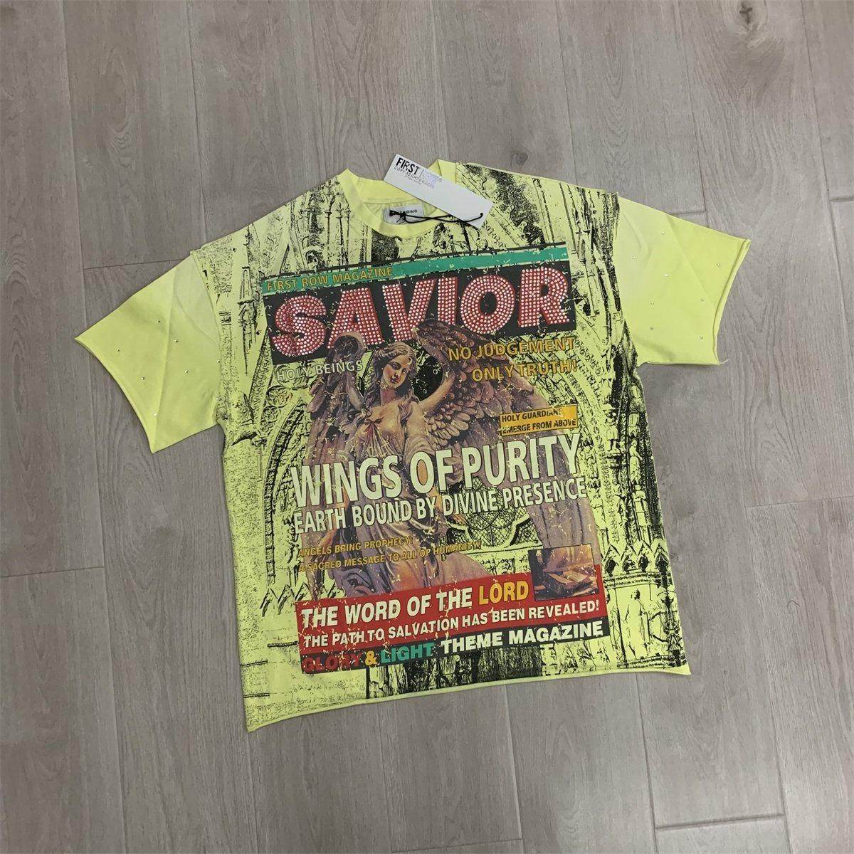 FIRST ROW Wings of Purity烫钻字母马骝洗水做旧休闲短袖男女T恤,男装,T恤,淘宝优惠券,粉丝福利购,淘宝优惠卷