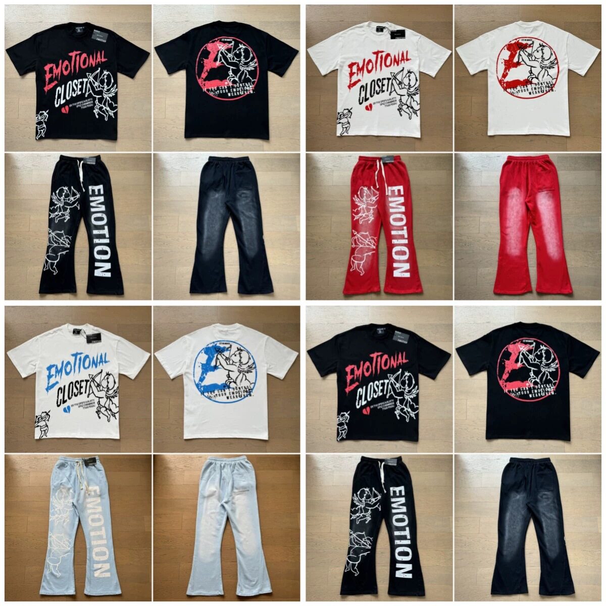 MIXEDEMOTION复古字母印花套装