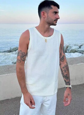 小众潮牌Aime Leon Dore美式复古男女网眼镂空无袖衫纯色百搭背心