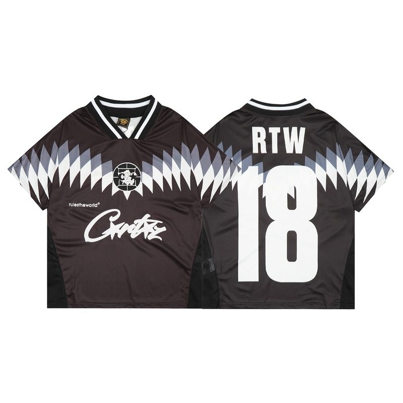 corteiz恶魔岛俱乐部club刺绣撞色美式街头运动宽松休闲短袖t恤潮