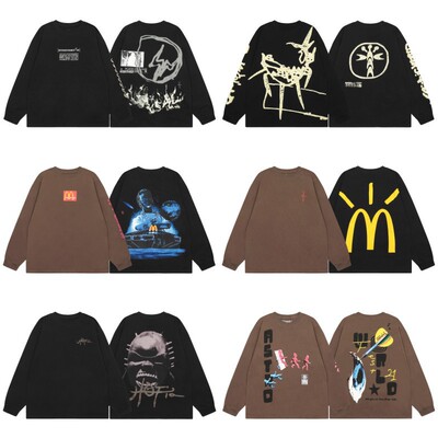 美式潮牌travis scott薄款卫衣男女情侣上衣TS厚长袖秋冬季打底衫