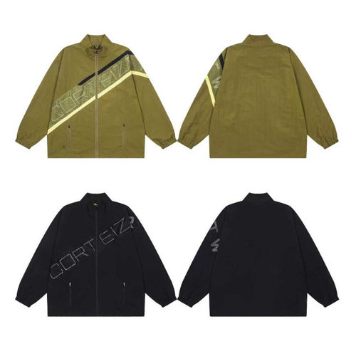 美潮高街拼接刺绣风衣长裤套装