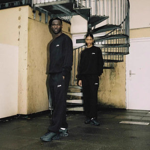 corteiz恶魔岛刺绣LOGO加绒休闲套装男女宽松圆领卫衣束脚卫裤 潮