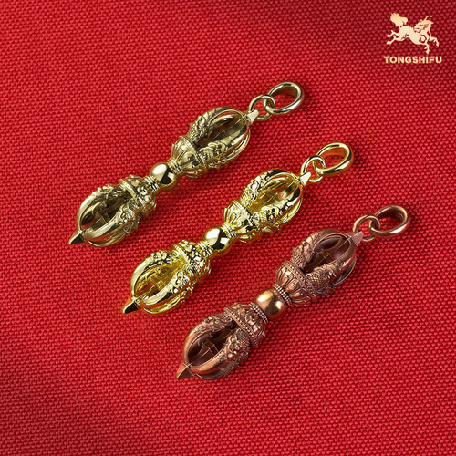 铜师傅《永乐款金刚杵（小号）》紫铜黄铜吊坠 家居工艺品挂件