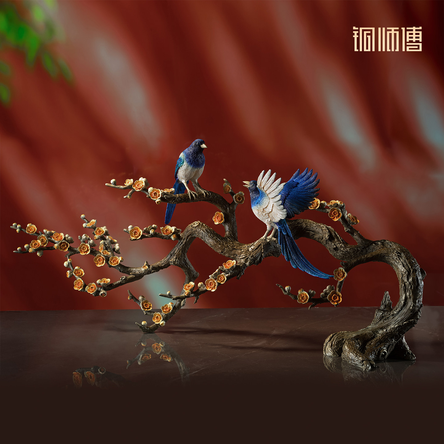 铜师傅《喜上枝头》铜摆件图片