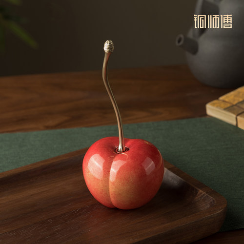 铜师傅《樱为心动》摆件
