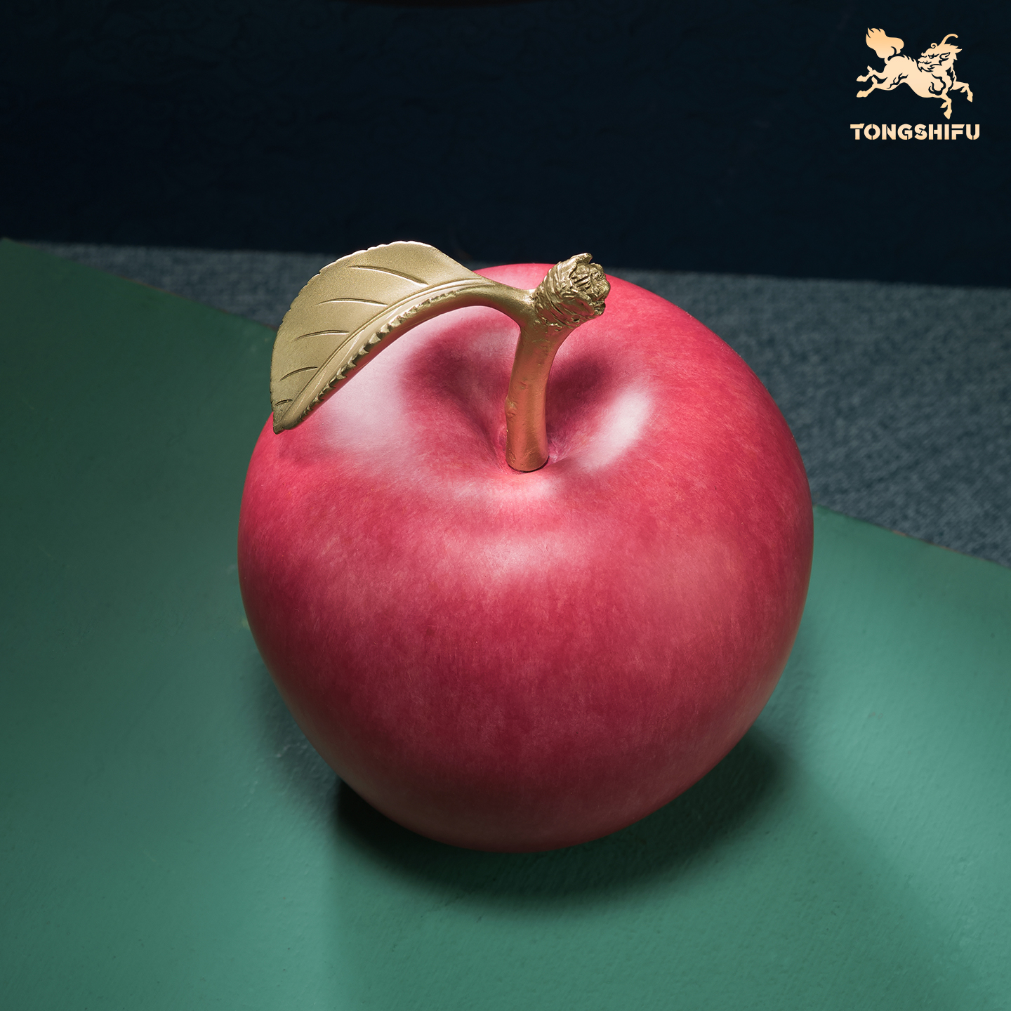 铜师傅《吉祥苹果》客厅平安果铜摆件 家居装饰工艺品 圣诞礼物