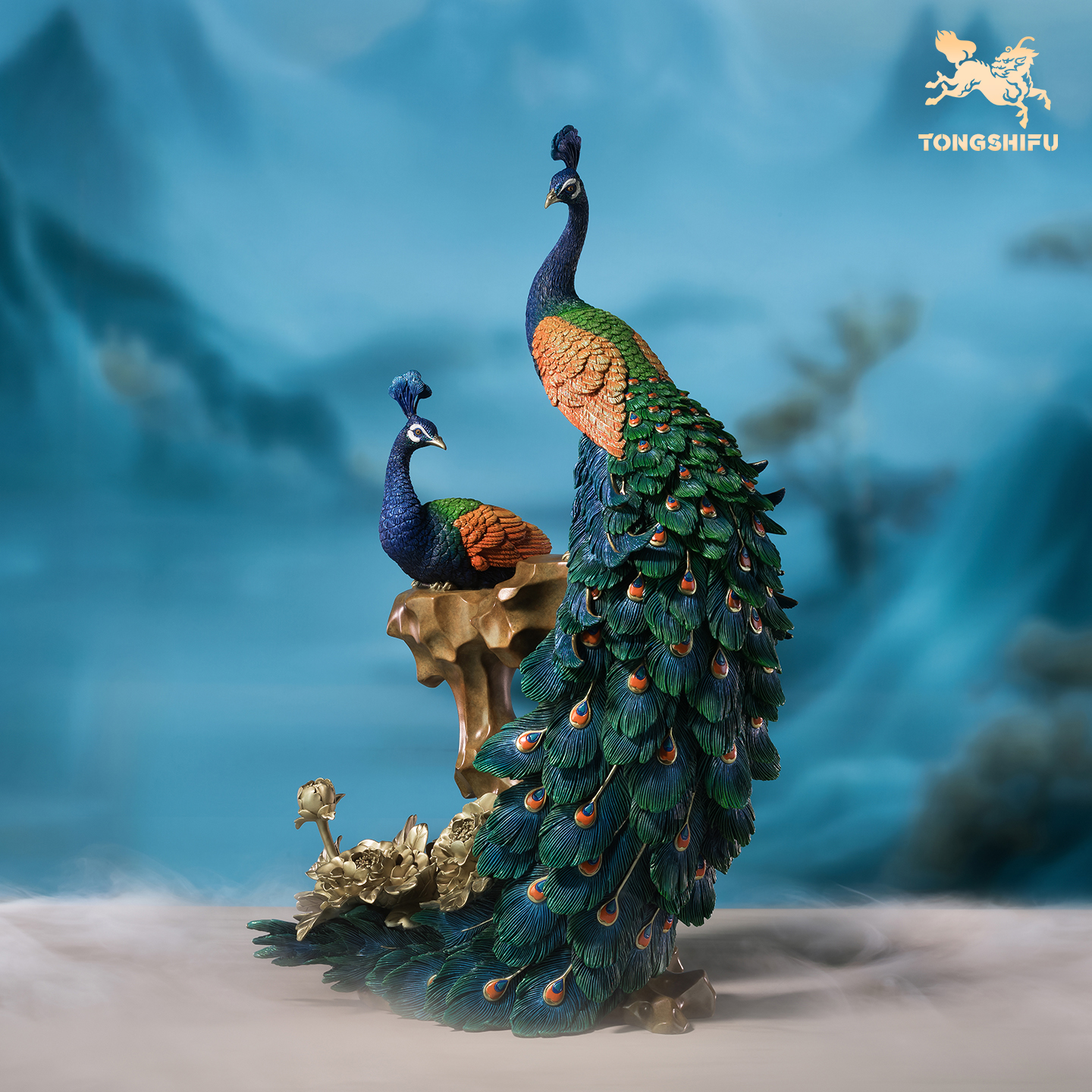 铜师傅《花开富贵》铜摆件