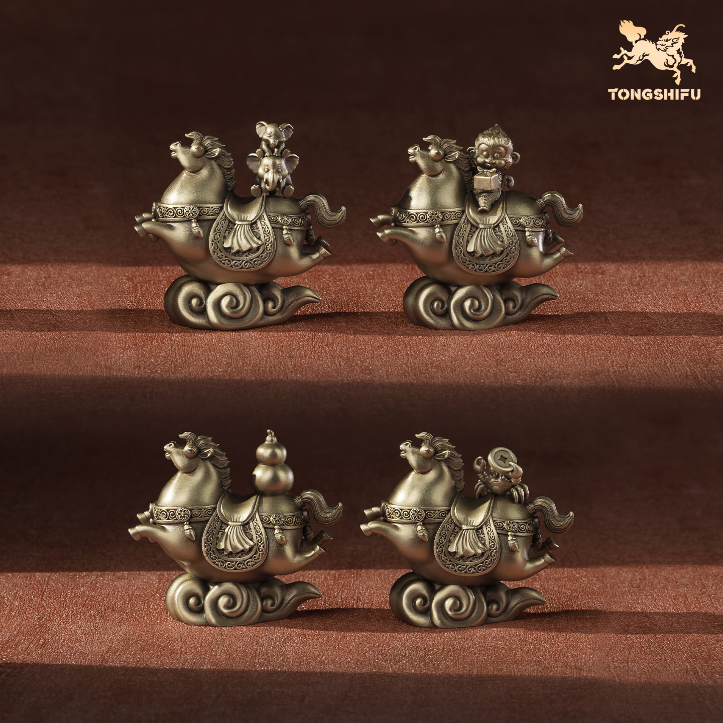 铜师傅《吉马》客厅桌面生肖马摆件吉祥物 家居装饰工艺品,家居饰品,桌面摆件,淘宝优惠券,粉丝福利购,淘宝优惠卷