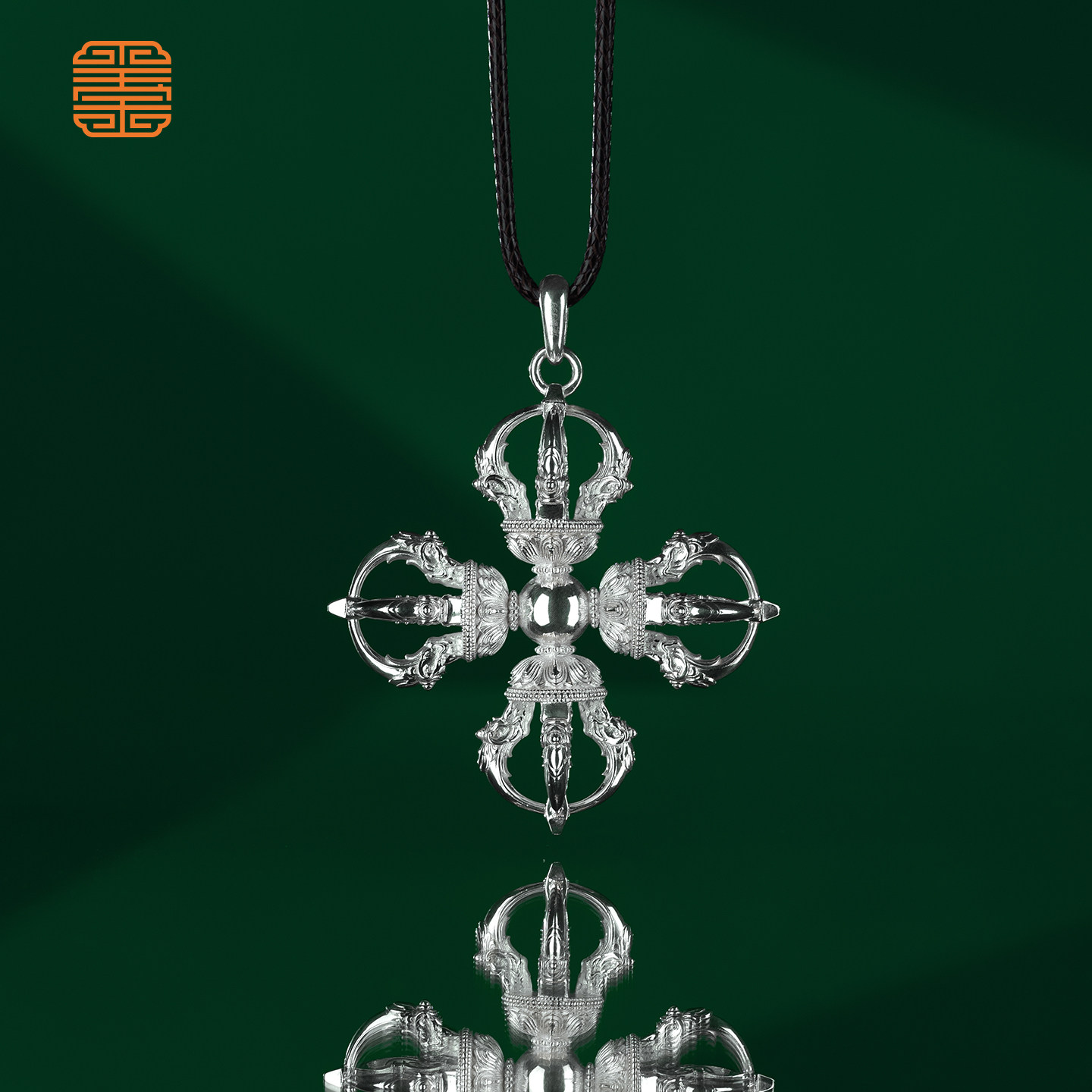 玺匠金铺《足银古法十字金刚杵》足银999 佩戴吊坠工艺品挂件