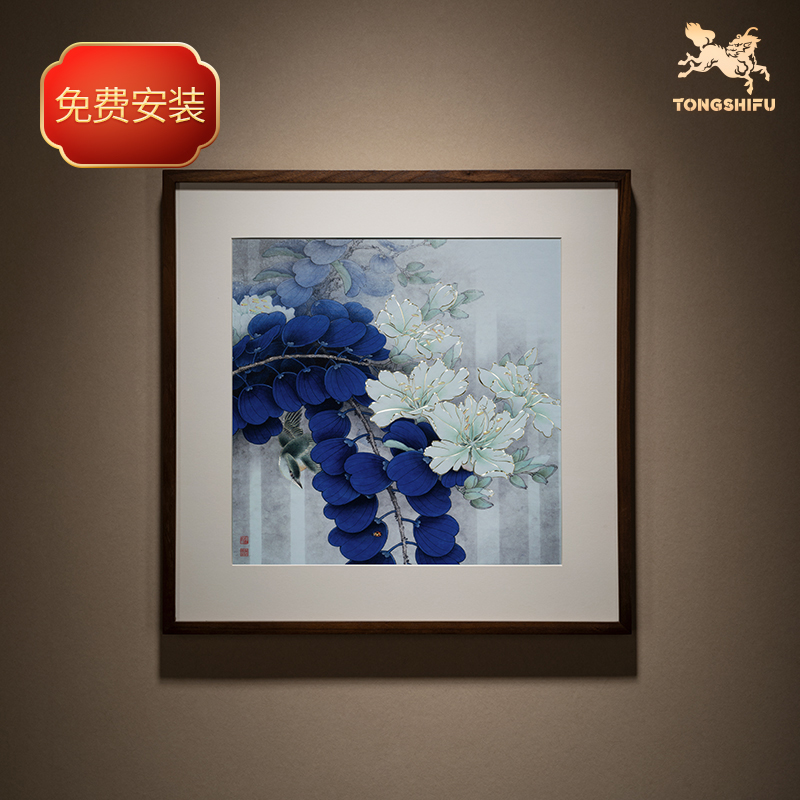 铜师傅《绣眼白荆花》铜雕画