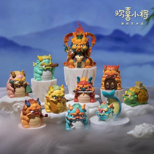 铜师傅欢喜小将 龙王 龙生九子套装 潮玩艺术品 国潮手办礼物摆件