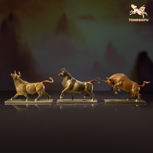 铜师傅《鸿运牛》铜摆件