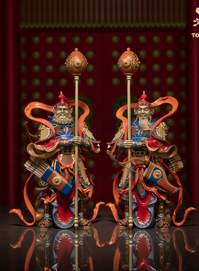 铜师傅《福运门神》客厅玄关铜摆件 家居装饰工艺品