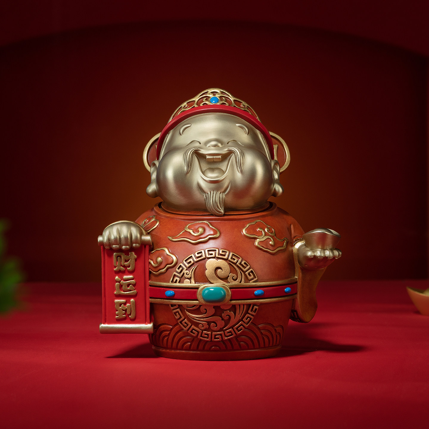 铜师傅《财运到》客厅桌面铜财神爷摆件 家居装饰工艺品,家居饰品,桌面摆件,淘宝优惠券,粉丝福利购,淘宝优惠卷