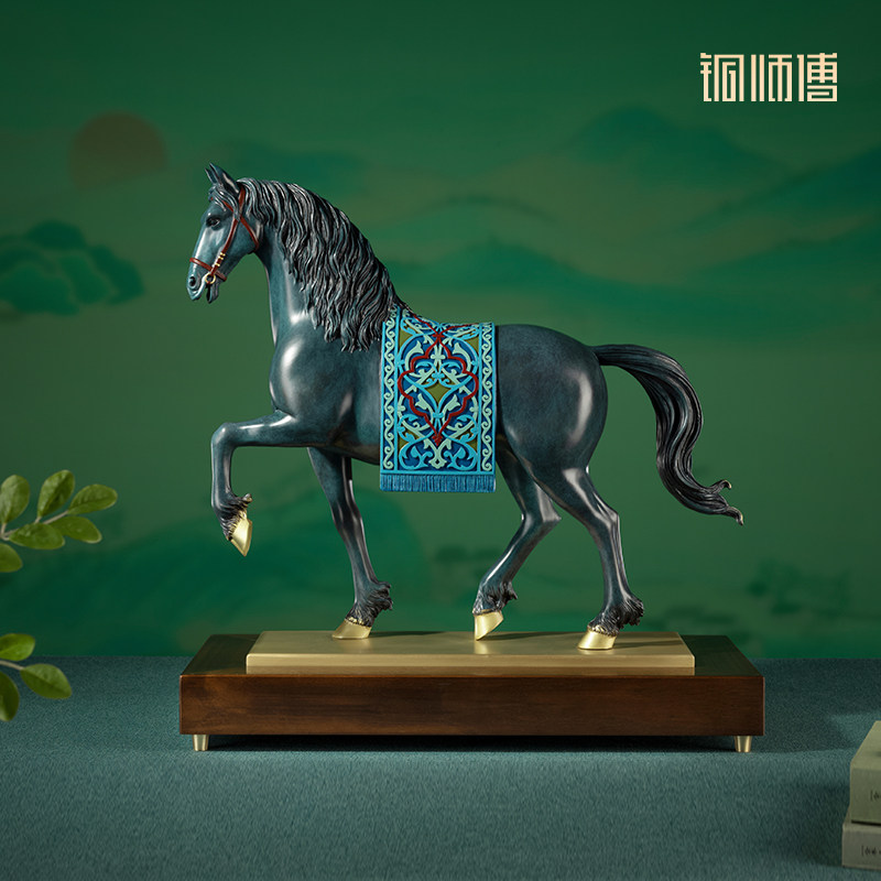 铜师傅《安达卢西亚马》办公室铜马摆件 家居装饰品 搬家开业礼物