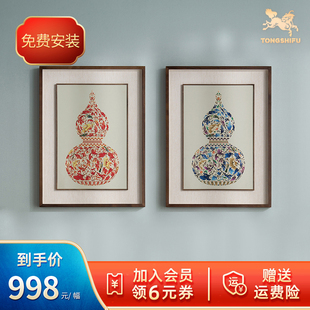 饰画 铜雕画 客厅玄关画沙发背景墙装 福禄临门 铜师傅 手工錾刻