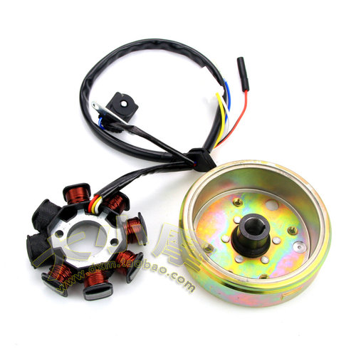 踏板车豪迈光阳四冲50发电极交流