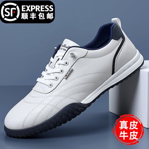 舒帕特真皮透气套脚阿甘男鞋