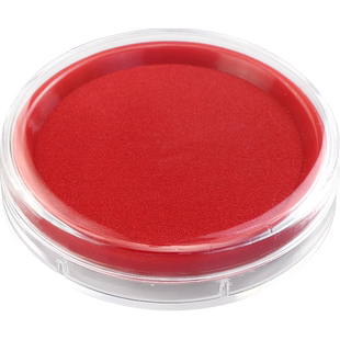 晨光快干印台红色印泥台油性硬泥盖章速干办公用品按指纹手印的印尼专用油海绵垫红印章小便携式收纳盒小号