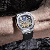 SKROX正品 方形月相全自动机械陀飞轮镂空男士 手表夜光防水皮带腕