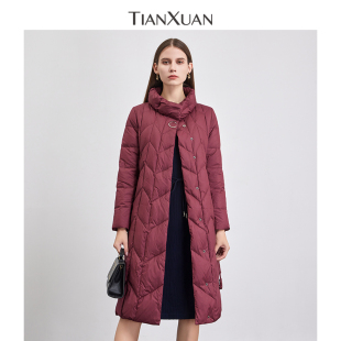 立领通勤大气THDY220 白鹅绒时尚 天轩商场同款 2023冬女羽绒服新款
