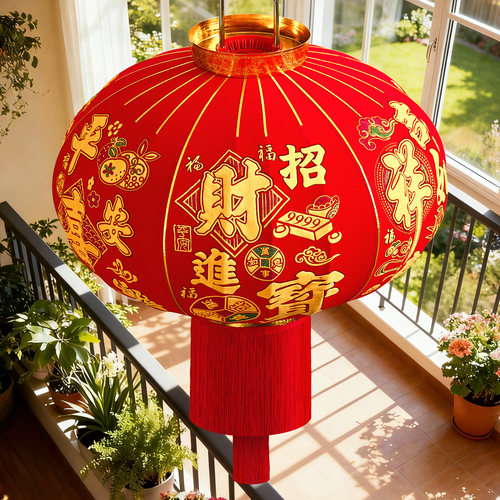 马年红灯笼宫灯一对户外阳台装饰