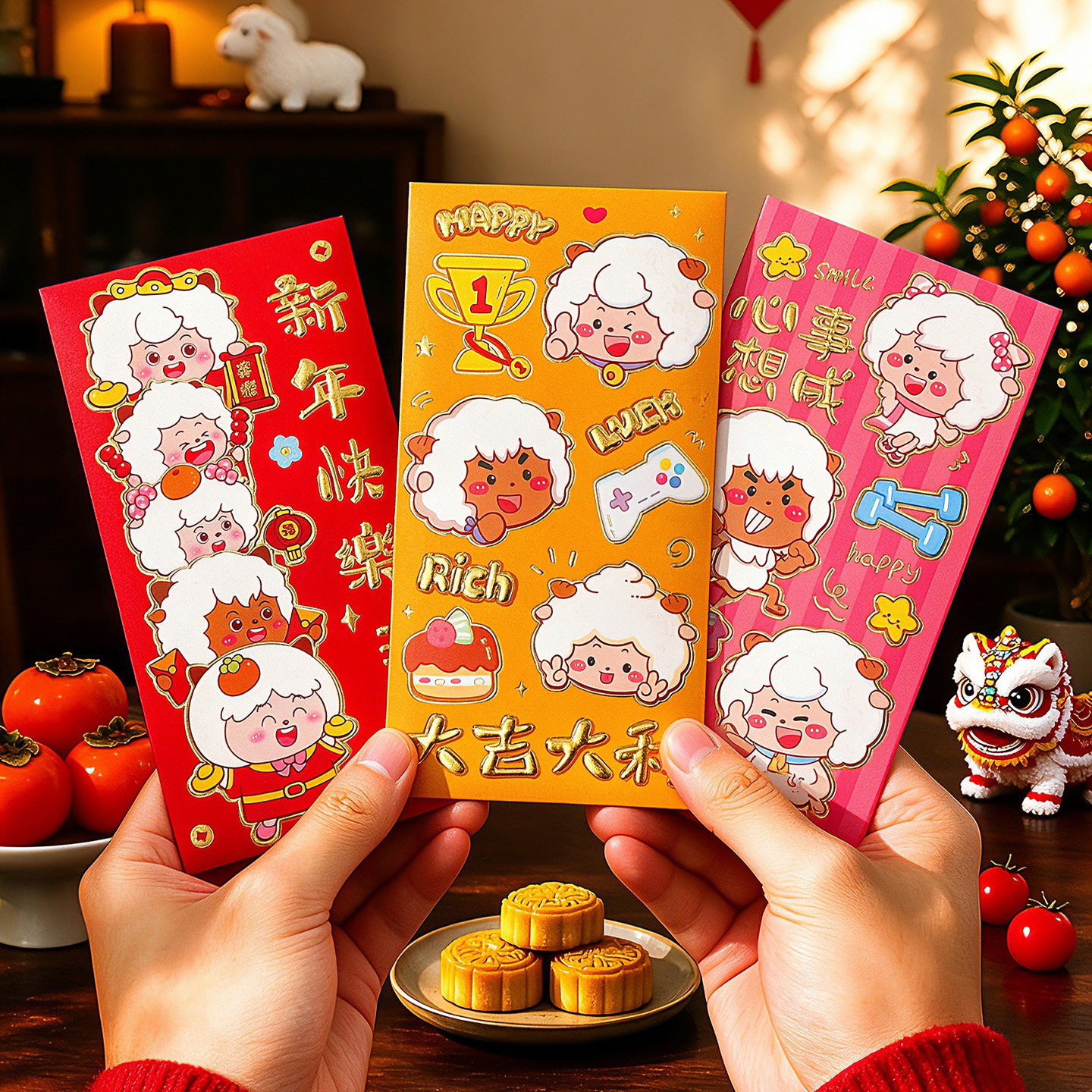 喜羊羊IP新年红包袋2027新款羊年利是封春节过年儿童卡通压岁钱包