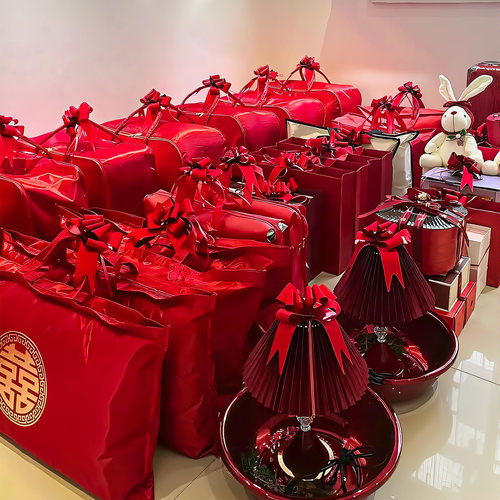 结婚被子嫁妆陪嫁拉花装饰品彩带