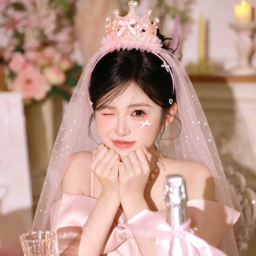 公主生日帽皇冠发箍装扮女孩儿童