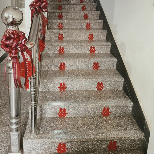 菲寻迷你镂空家具贴自粘楼梯喜字