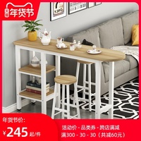 简约现代客厅隔断吧台桌带柜靠墙高脚桌椅家用酒吧台奶茶店餐桌