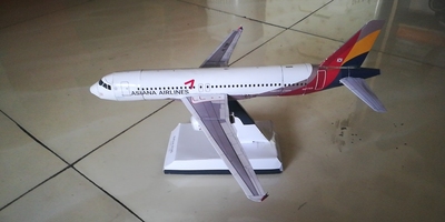 DIY手工拼装立体纸模型A320系列（带底座）民航 飞机航空3D折纸