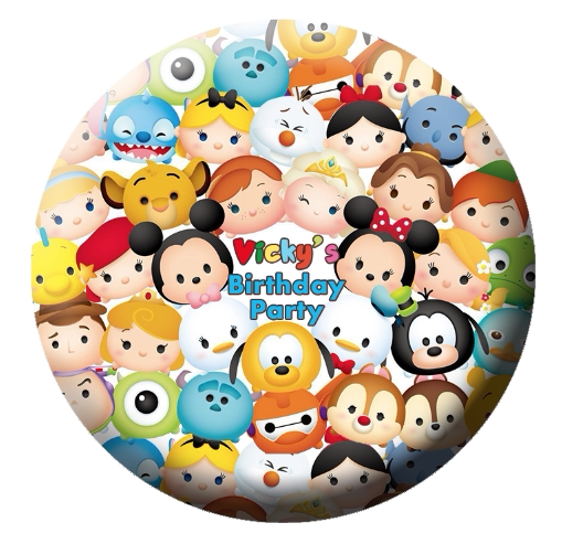 q版迪士尼tsum公仔头卡哇伊派对名字徽章胸章冰箱贴创意小礼物