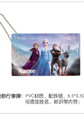 frozen冰雪公主elsa爱莎行李牌名字吊牌创意卡通小礼物定制学生