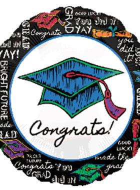 庆祝毕业庆典you did it grad 彩色卡通飘空气球派对空间装饰