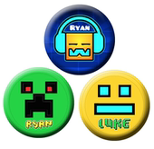 Geometry Dash几何冲刺创意礼物伴手礼名字徽章胸章冰箱磁贴定制